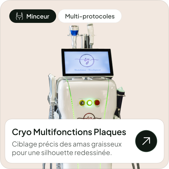 espace communication cryolipolyse avec plaques